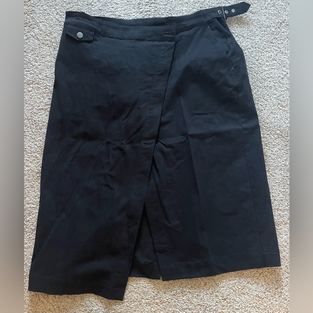 Wildfang Essential Cotton Twill Utility Wrap Skirt